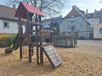 Ein Kinderspielbereich in der Unterkunft Apartment Annette Faust