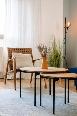 Ein Sitzbereich in der Unterkunft namastay! City-Apartment in Bestlage