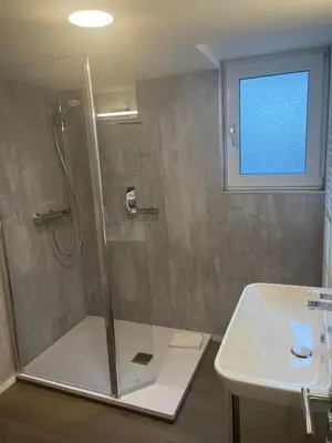 Ein Badezimmer in der Unterkunft Krönchen