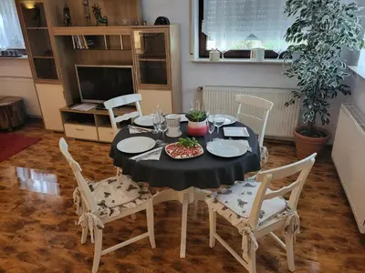 Küche/Küchenzeile in der Unterkunft Ferienapartment Schlummerhausen