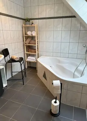 Ein Badezimmer in der Unterkunft Casita grün