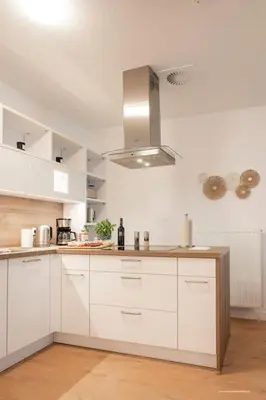 Küche/Küchenzeile in der Unterkunft XXL Appartement Highdesign 10 Pers zentral nähe Heidelberg und Mannheim