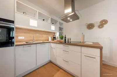 Küche/Küchenzeile in der Unterkunft XXL Appartement Highdesign 10 Pers zentral nähe Heidelberg und Mannheim