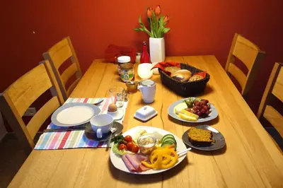 Essen im Privatzimmer oder in der Nähe