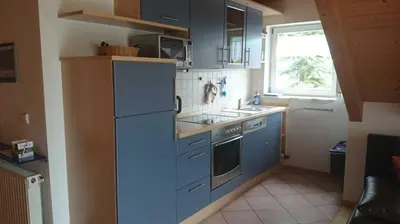Küche/Küchenzeile in der Unterkunft Ferienwohnung Wetterauer