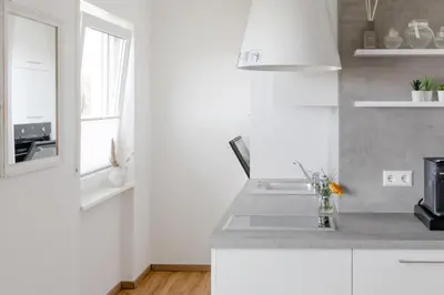 Küche/Küchenzeile in der Unterkunft Ferienwohnung Parkblick