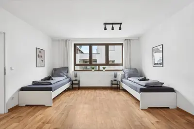 Ein Sitzbereich in der Unterkunft LI01 Apartment in Pfungstadt!