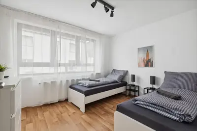 Ein Sitzbereich in der Unterkunft LI01 Apartment in Pfungstadt!