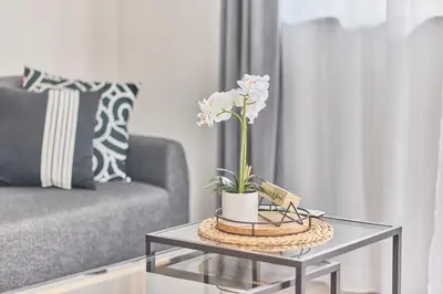 Ein Sitzbereich in der Unterkunft Elegantes 2 Zimmer Apartment Top Lage