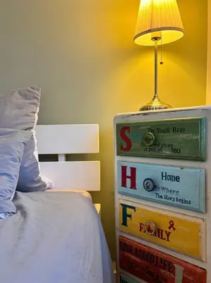Ein Bett oder Betten in einem Zimmer der Unterkunft Einzigartig nahe Frankfurt!