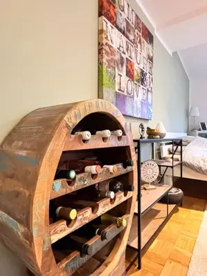 Ein Bett oder Betten in einem Zimmer der Unterkunft Einzigartig nahe Frankfurt!