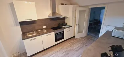 Küche/Küchenzeile in der Unterkunft Ferienwohnung am Panoramaweg