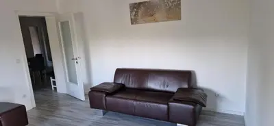 Ein Sitzbereich in der Unterkunft Ferienwohnung am Panoramaweg