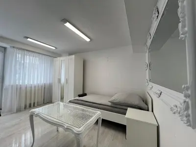 Ein Sitzbereich in der Unterkunft Mieterlux Frankfurt Heusenstamm 46