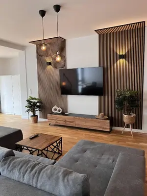 TV/Unterhaltungsangebot in der Unterkunft Großes zentrales Apartment Terrasse 2 Bäder