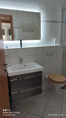 Ein Badezimmer in der Unterkunft gemütliche 2 Zimmer Wohnung in Markgröningen
