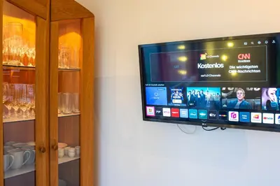 TV/Unterhaltungsangebot in der Unterkunft Ferienwohnung Weitblick im Dahner Felsenland
