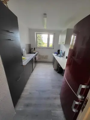 Ein Bett oder Betten in einem Zimmer der Unterkunft nJoy! Comfort Apartment Bietigheim - Balkon & gratis WLAN