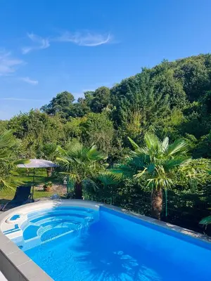 Der Swimmingpool an oder in der Nähe von Privates Ferienhaus mit Pool & Whirlpool in Bad Dürkheim