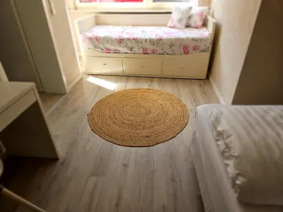 Ein Bett oder Betten in einem Zimmer der Unterkunft Rheinhessenglück