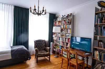 Ein Sitzbereich in der Unterkunft Obere Stadtwohnung