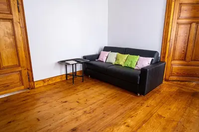 Ein Sitzbereich in der Unterkunft Obere Stadtwohnung