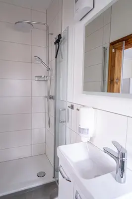 Ein Badezimmer in der Unterkunft Obere Stadtwohnung
