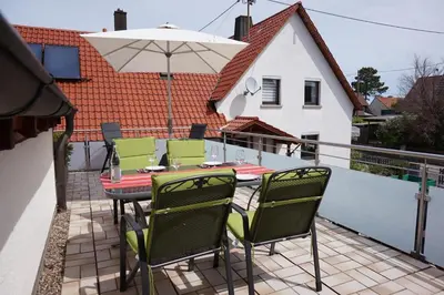 Ein Balkon oder eine Terrasse in der Unterkunft STAHLER´S 