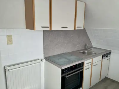 Küche/Küchenzeile in der Unterkunft Ferienwohnung Morretalblick