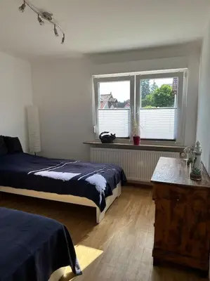 Ein Bett oder Betten in einem Zimmer der Unterkunft Ferienwohnung für bis 5 Personen