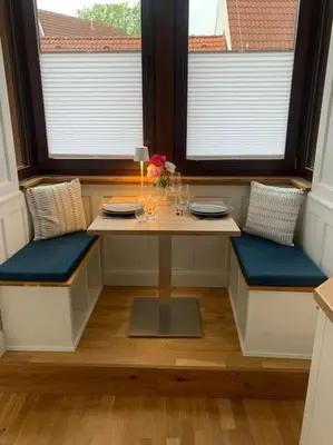 Ein Sitzbereich in der Unterkunft Charmante Altbauwohnung