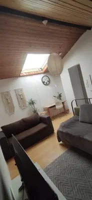 Ein Sitzbereich in der Unterkunft Vieja Casita de huespedes con Escaleras