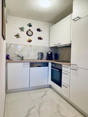Küche/Küchenzeile in der Unterkunft Goldstadt Wohlfühl-Suite Zentrale Lage im Herzen von Pforzheim