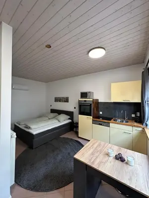 Küche/Küchenzeile in der Unterkunft Ferienwohnung am Dierbach