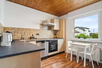 Küche/Küchenzeile in der Unterkunft RI01 Apartment mit großem Balkon