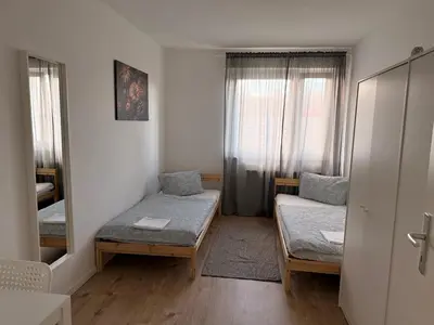 Ein Bett oder Betten in einem Zimmer der Unterkunft Ferienwohnung Oppenheim