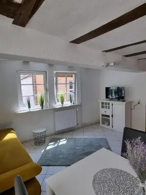 Küche/Küchenzeile in der Unterkunft Ferienwohnung Heppenheim an der Bergstraße WHG 1