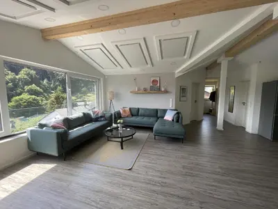 Ein Sitzbereich in der Unterkunft Smart Apartment Heidelberg