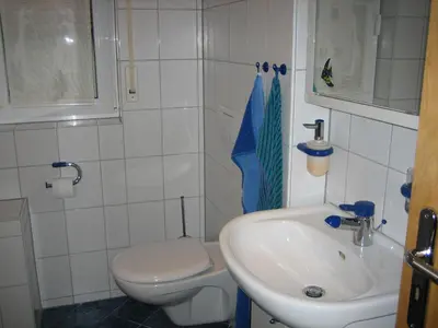 Ein Badezimmer in der Unterkunft Ferienwohnung Falkenweg
