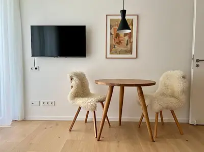 TV/Unterhaltungsangebot in der Unterkunft Schickes 2-Zi-Apartment am Neckarufer im BUGA-Park