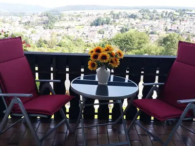 Ein Balkon oder eine Terrasse in der Unterkunft Haus Fernblick Apartment 1