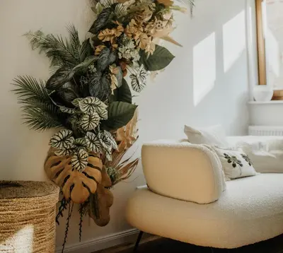 Ein Sitzbereich in der Unterkunft Modern Boho-Style Apartment