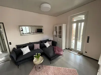 Ein Sitzbereich in der Unterkunft Traumhafter Blick mit Wohnung