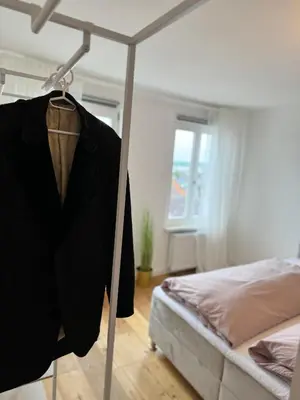 Ein Bett oder Betten in einem Zimmer der Unterkunft Rheinblick-Oase Oppenheim