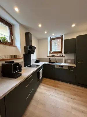 Küche/Küchenzeile in der Unterkunft Ferienhaus Haisel Vier