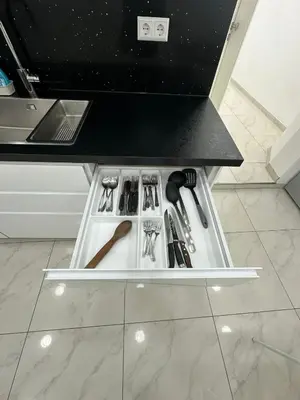 Küche/Küchenzeile in der Unterkunft Monteurwohnung
