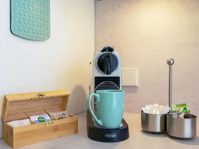 Grundriss der Unterkunft Hinterhof-Juwel mit Küche und Smart-TV