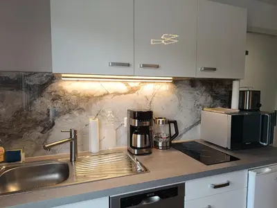 Küche/Küchenzeile in der Unterkunft Ferienwohnung Bergblick
