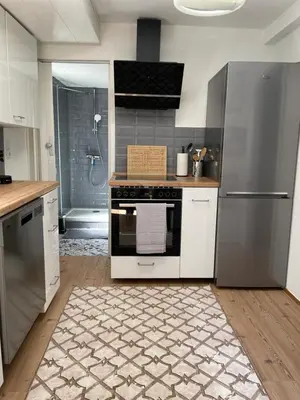 Küche/Küchenzeile in der Unterkunft Charmante Wohnung in Burgnähe