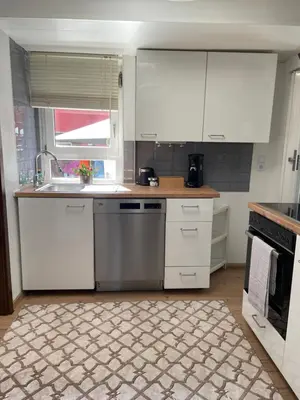 Küche/Küchenzeile in der Unterkunft Charmante Wohnung in Burgnähe